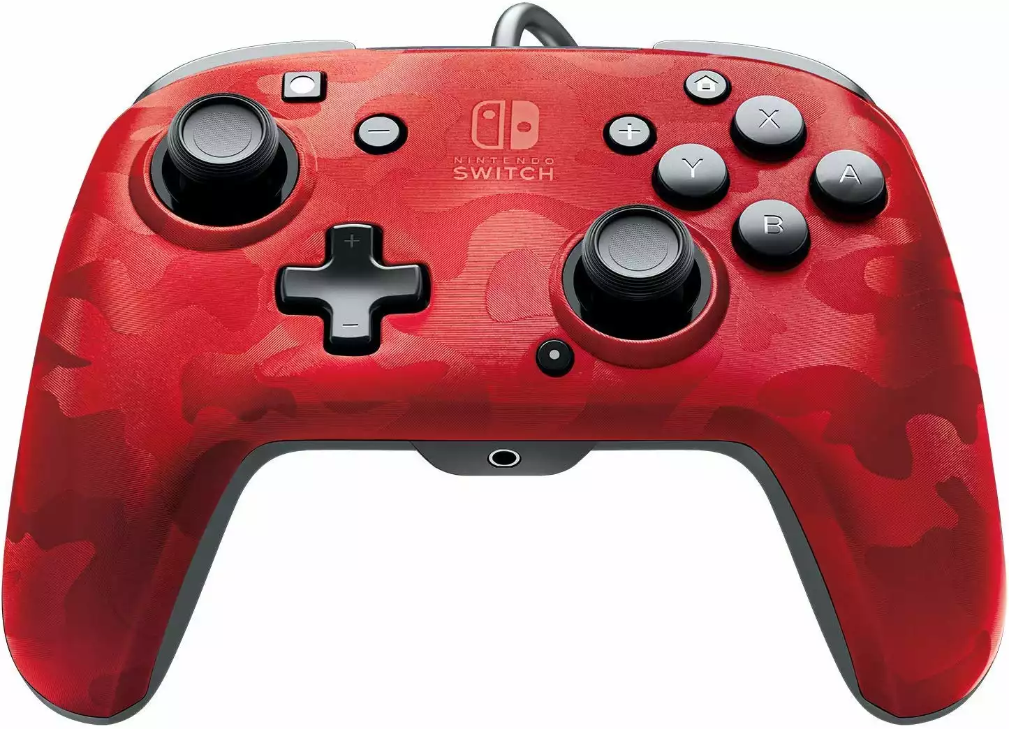 Žični kontroler za Nintendo Switch: Faceoff deluxe, kamuflažno rdeč